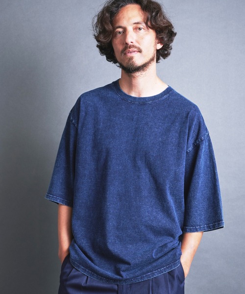 COMMON WARE(コモンウェアー)の「COMMONWARE:16/- CTN CHEMICAL WASH TEE S/S(Tシャツ/カットソー・メンズ・ネイビー/ブラック・S/M/L/XL)」の20枚目の写真