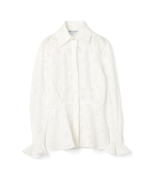 ブラウス シャツ MARTIN MARTIN Charlie Volants レースシャツ レディース セール】MARTIN MARTIN Charlie Volants レースシャツ（シャツ