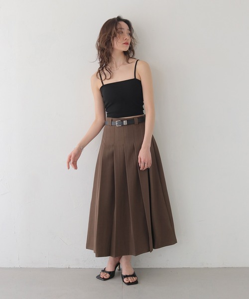 CLEIO（クレイオ）の「【CLEIO】カップインリブニットスクエアキャミソール CUP-IN RIBBED KNIT SQUARE NECK CAMISOLE/737-13674（キャミソール・レディース・ブラック/ホワイト・FREE）」の20枚目の写真