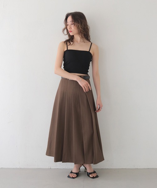 CLEIO（クレイオ）の「【CLEIO】カップインリブニットスクエアキャミソール CUP-IN RIBBED KNIT SQUARE NECK CAMISOLE/737-13674（キャミソール・レディース・ブラック/ホワイト・FREE）」の19枚目の写真