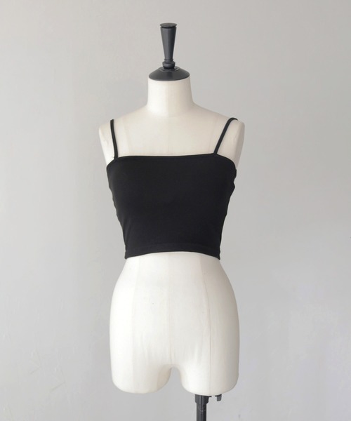 CLEIO（クレイオ）の「【CLEIO】カップインリブニットスクエアキャミソール CUP-IN RIBBED KNIT SQUARE NECK CAMISOLE/737-13674（キャミソール・レディース・ブラック/ホワイト・FREE）」の15枚目の写真