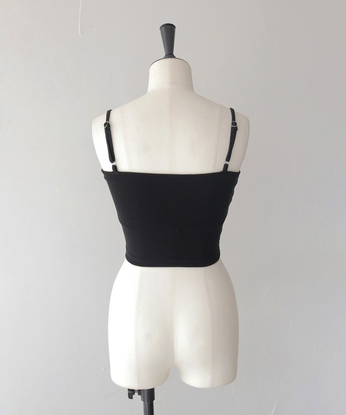 CLEIO（クレイオ）の「【CLEIO】カップインリブニットスクエアキャミソール CUP-IN RIBBED KNIT SQUARE NECK CAMISOLE/737-13674（キャミソール・レディース・ブラック/ホワイト・FREE）」の13枚目の写真
