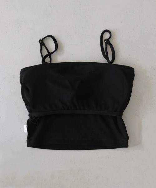 CLEIO（クレイオ）の「【CLEIO】カップインリブニットスクエアキャミソール CUP-IN RIBBED KNIT SQUARE NECK CAMISOLE/737-13674（キャミソール・レディース・ブラック/ホワイト・FREE）」の12枚目の写真