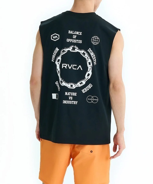 RVCA(ルーカ)の「【RVCA/ルーカ】25SS CHAIN RELEASE SFTT/水陸両用ノースリーブマッスルタンクラッシュガード(水着)(ラッシュガード・メンズ・ホワイト/ブラック・SMALL/MEDIUM)」の2枚目の写真