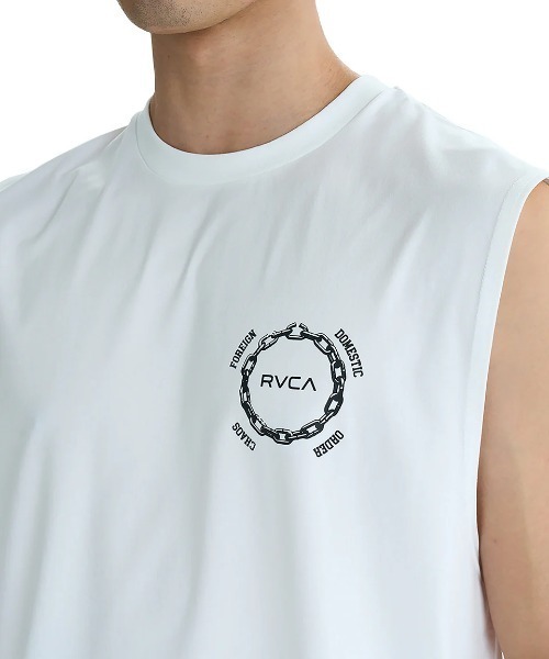 RVCA(ルーカ)の「【RVCA/ルーカ】25SS CHAIN RELEASE SFTT/水陸両用ノースリーブマッスルタンクラッシュガード(水着)(ラッシュガード・メンズ・ホワイト/ブラック・SMALL/MEDIUM)」の3枚目の写真