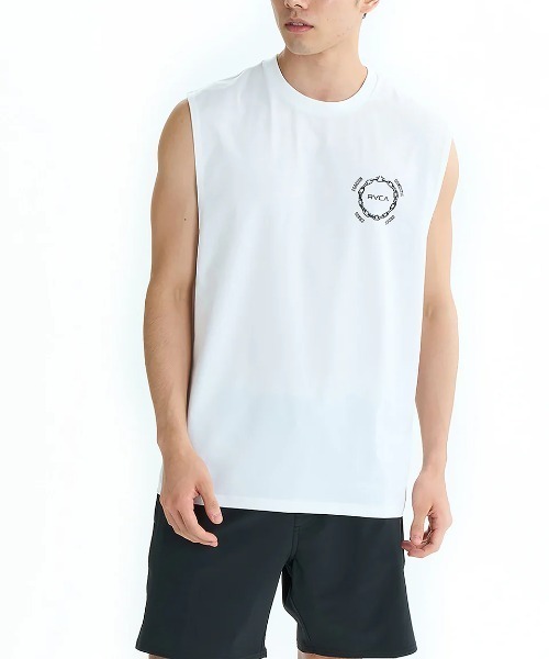 RVCA(ルーカ)の「【RVCA/ルーカ】25SS CHAIN RELEASE SFTT/水陸両用ノースリーブマッスルタンクラッシュガード(水着)(ラッシュガード・メンズ・ホワイト/ブラック・SMALL/MEDIUM)」の6枚目の写真