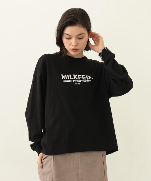 MILKFED.（ミルクフェド）の「STENCIL LOGO WIDE L/S TEE（Tシャツ/カットソー・レディース・ブルー/ブラック/ホワイト・M/L）」の3枚目の写真
