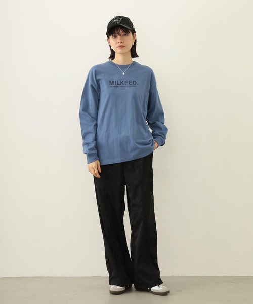 MILKFED.（ミルクフェド）の「STENCIL LOGO WIDE L/S TEE（Tシャツ/カットソー・レディース・ブルー/ブラック/ホワイト・M/L）」の5枚目の写真