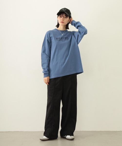 MILKFED.（ミルクフェド）の「STENCIL LOGO WIDE L/S TEE（Tシャツ/カットソー・レディース・ブルー/ブラック/ホワイト・M/L）」の6枚目の写真