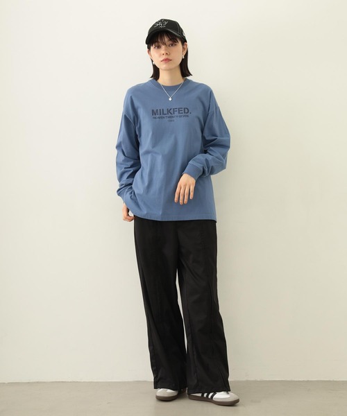 MILKFED.（ミルクフェド）の「STENCIL LOGO WIDE L/S TEE（Tシャツ/カットソー・レディース・ブルー/ブラック/ホワイト・M/L）」の8枚目の写真