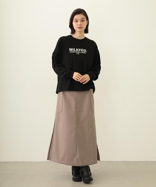 MILKFED.（ミルクフェド）の「STENCIL LOGO WIDE L/S TEE（Tシャツ/カットソー・レディース・ブルー/ブラック/ホワイト・M/L）」の13枚目の写真