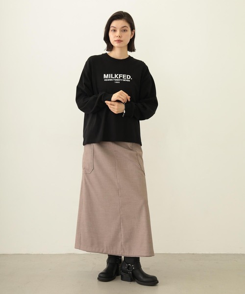 STENCIL LOGO WIDE L/S TEE（Tシャツ/カットソー）｜MILKFED