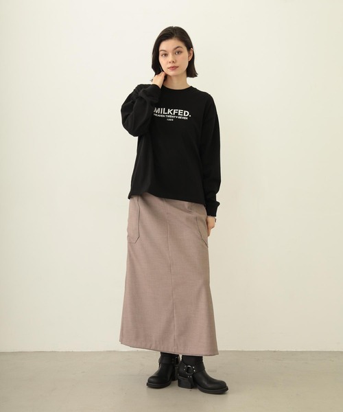 MILKFED.（ミルクフェド）の「STENCIL LOGO WIDE L/S TEE（Tシャツ/カットソー・レディース・ブルー/ブラック/ホワイト・M/L）」の16枚目の写真