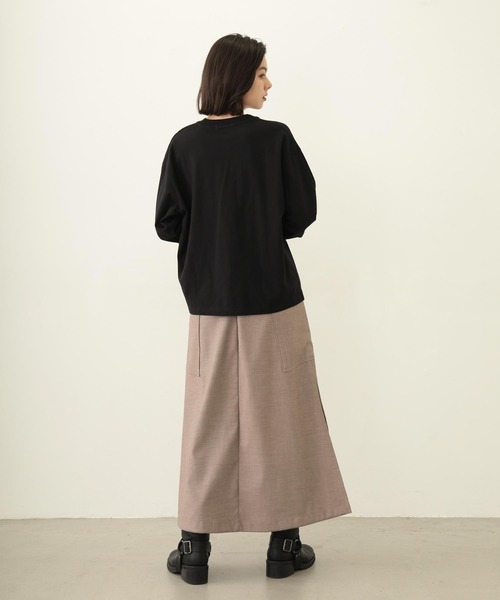 MILKFED.（ミルクフェド）の「STENCIL LOGO WIDE L/S TEE（Tシャツ/カットソー・レディース・ブルー/ブラック/ホワイト・M/L）」の19枚目の写真