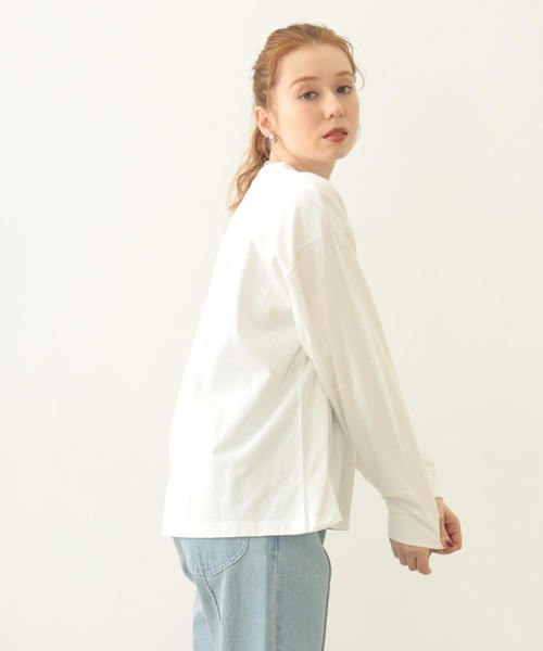 MILKFED.（ミルクフェド）の「STENCIL LOGO WIDE L/S TEE（Tシャツ/カットソー・レディース・ブルー/ブラック/ホワイト・M/L）」の21枚目の写真