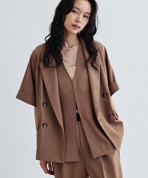 GALLEST | 【接触冷感／セットアップ対応】イージーダブルブレストジャケット(テーラードジャケット)