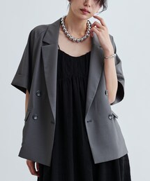 GALLEST | 【接触冷感／セットアップ対応】イージーダブルブレストジャケット(テーラードジャケット)