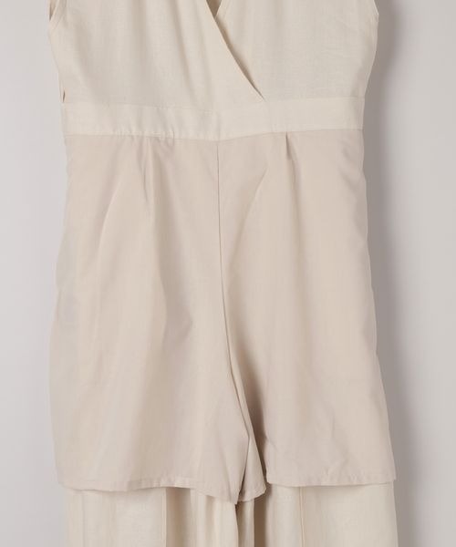 JEANASIS（ジーナシス）の「ペプラムオールインワン/490858（つなぎ/オールインワン・レディース・ブラウン/ブラック/アイボリー・MEDIUM/SMALL）」の6枚目の写真