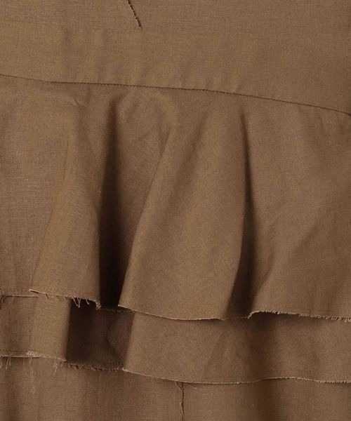 JEANASIS（ジーナシス）の「ペプラムオールインワン/490858（つなぎ/オールインワン・レディース・ブラウン/ブラック/アイボリー・MEDIUM/SMALL）」の4枚目の写真