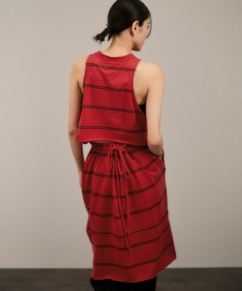 crinkle crinkle crinkle（クリンクルクリンクルクリンクル）の「【crinkle crinkle crinkle（クリンクルクリンクルクリンクル）】border back slit dress / ボーダーバックスリットドレス（ワンピース・レディース・レッド系その他2・FREE）」の18枚目の写真