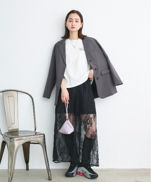 ad thie（アドティエ）の「ワンポイント ロゴ刺繍 タンクトップ（タンクトップ・レディース・ブラック/チャコール/オフホワイト・FREE）」の12枚目の写真