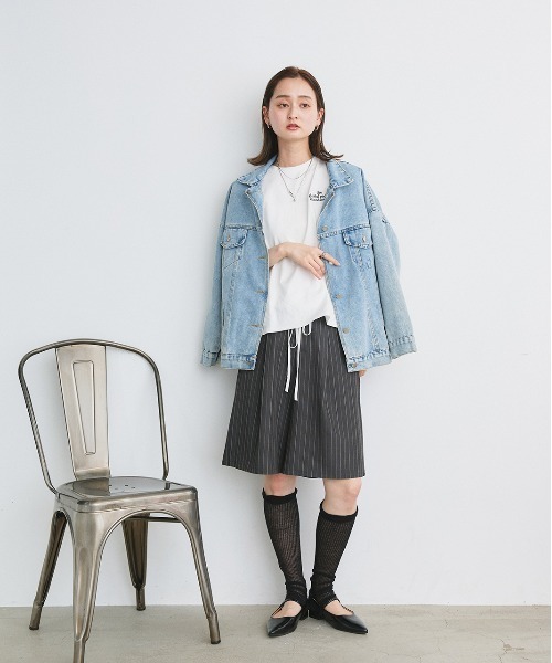 ad thie（アドティエ）の「ワンポイント ロゴ刺繍 タンクトップ（タンクトップ・レディース・ブラック/チャコール/オフホワイト・FREE）」の14枚目の写真