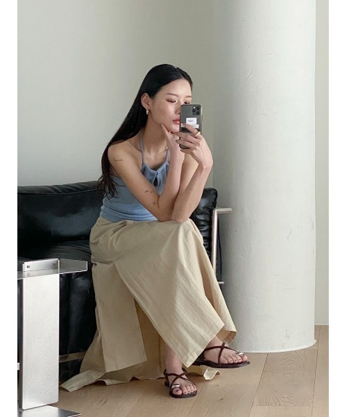 Didot.showroom（ディドット ショールーム）の「スクエアホルターカップキャミソール（キャミソール・レディース・アイボリー/ブラック/スカイブルー/イエロー・FREE）」の22枚目の写真