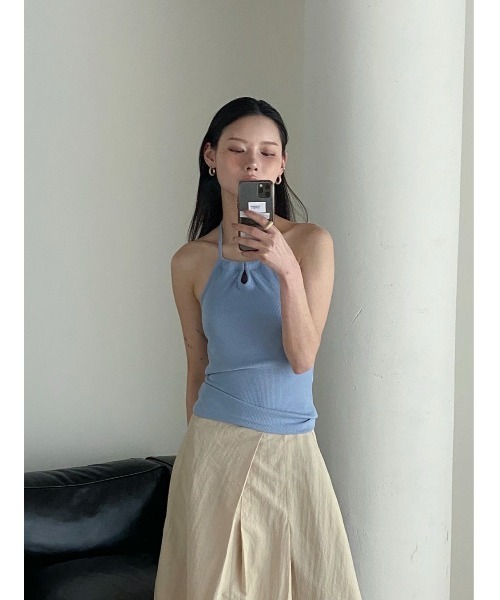 Didot.showroom（ディドット ショールーム）の「スクエアホルターカップキャミソール（キャミソール・レディース・アイボリー/ブラック/スカイブルー/イエロー・FREE）」の21枚目の写真