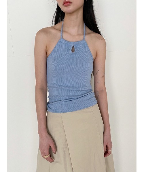 Didot.showroom（ディドット ショールーム）の「スクエアホルターカップキャミソール（キャミソール・レディース・アイボリー/ブラック/スカイブルー/イエロー・FREE）」の19枚目の写真