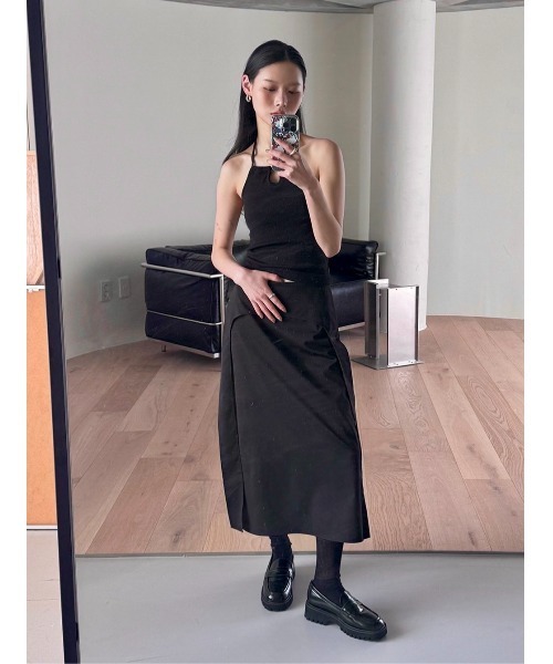 Didot.showroom（ディドット ショールーム）の「スクエアホルターカップキャミソール（キャミソール・レディース・アイボリー/ブラック/スカイブルー/イエロー・FREE）」の13枚目の写真