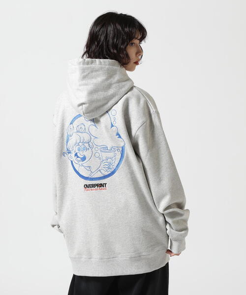over print (オーバープリント) MCC Hoodie *GAKUMYU chacoal
