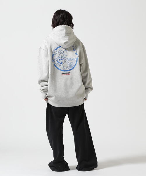 over print (オーバープリント) MCC Hoodie *GAKUMYU chacoal