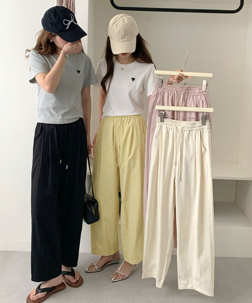 BANICO（バニコ）の「デイリーリラックスワイドパンツ（スラックス・レディース・ブラック/ライトベージュ/ピンク/イエロー・LARGE/MEDIUM/X-LARGE）」の13枚目の写真