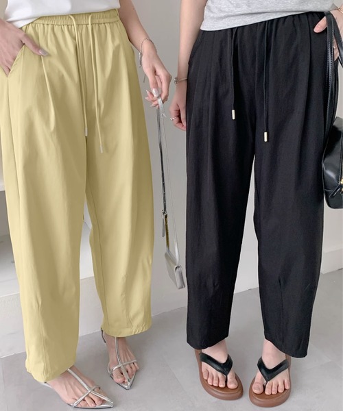 BANICO（バニコ）の「デイリーリラックスワイドパンツ（スラックス・レディース・ブラック/ライトベージュ/ピンク/イエロー・LARGE/MEDIUM/X-LARGE）」の7枚目の写真