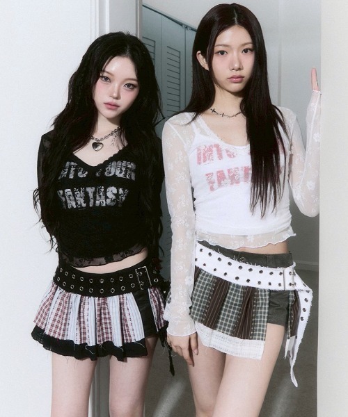 キャミソール 「CHERRYQUIRI」lettering crop sleevless / 「チェリーキュリー」レタリングクロップキャミソール CHERRYQUIRI】lettering crop sleevless / 【チェリーキュリー