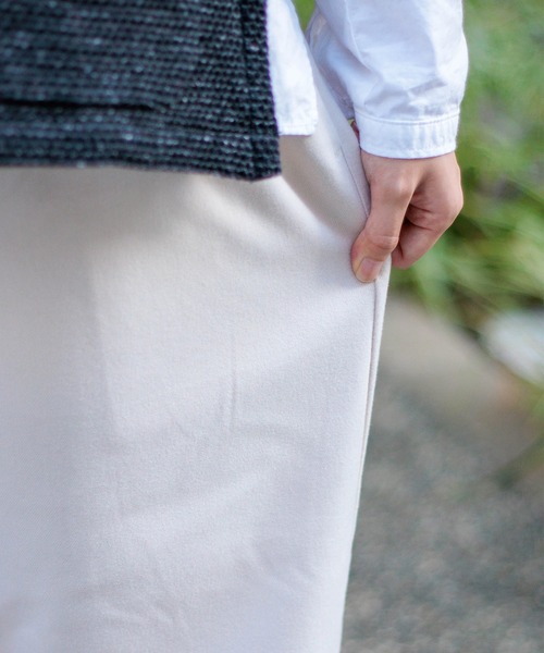 D.M.G.（ドミンゴ）の「[D.M.G / ディーエムジー] ウールライクツイル プルオントラウザー（その他パンツ・レディース・ライトグレー/アイボリー/ブラック・S/M）」の20枚目の写真