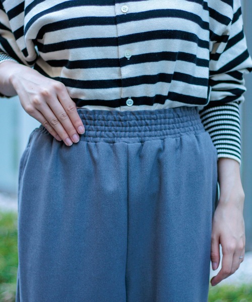 D.M.G.（ドミンゴ）の「[D.M.G / ディーエムジー] ウールライクツイル プルオントラウザー（その他パンツ・レディース・ライトグレー/アイボリー/ブラック・S/M）」の5枚目の写真