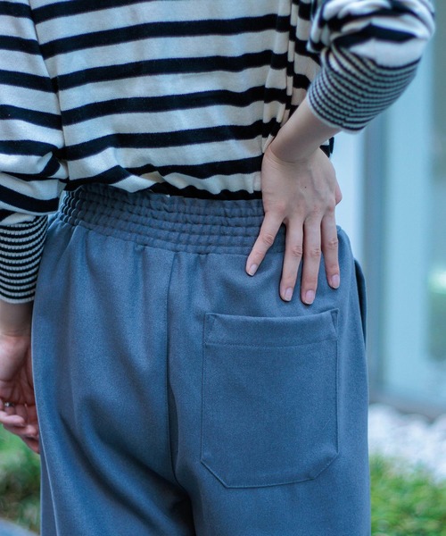 D.M.G.（ドミンゴ）の「[D.M.G / ディーエムジー] ウールライクツイル プルオントラウザー（その他パンツ・レディース・ライトグレー/アイボリー/ブラック・S/M）」の7枚目の写真