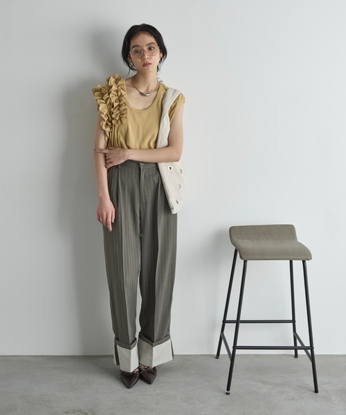 THE YOn（ザヨン）の「ヘリンボーンアイレットトライアングルトート（トートバッグ・レディース・アイボリー/ブラック・FREE）」の19枚目の写真