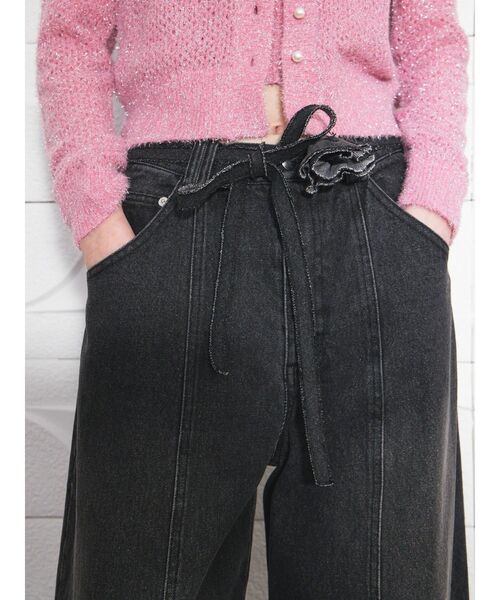 CALNAMUR（カルナムール）の「ローズモチーフルフパデニムパンツ（デニムパンツ・レディース・ブラック/ライトブルー・MEDIUM/SMALL）」の22枚目の写真