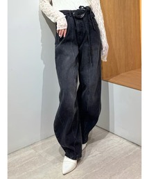 CALNAMUR | ローズモチーフルフパデニムパンツ(デニムパンツ)