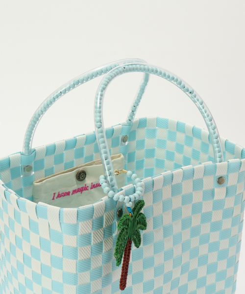 MERCEDES SALAZAR（メルセデスサラザール）の「【MERCEDES SALAZAR/メルセデス サラザール】 MINI BAG+CHARM：バッグ（かごバッグ・レディース・サックスブルー・FREE）」の8枚目の写真