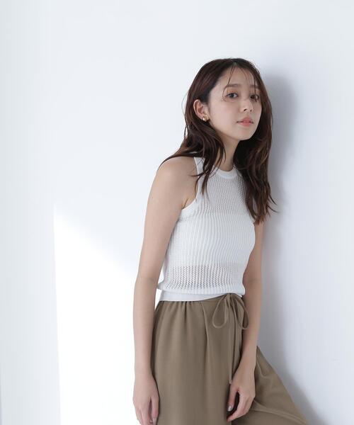 NATURAL BEAUTY BASIC(ナチュラルビューティーベーシック)の「◇【THINK BEAUTY】【麻亜里さんコラボ】スパンコールアメスリニット(ニット/セーター・レディース・ホワイト/ブラウン/ピンク・FREE)」の10枚目の写真