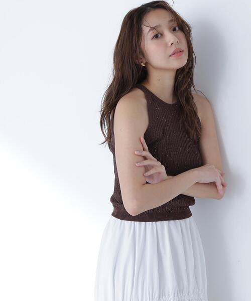 NATURAL BEAUTY BASIC(ナチュラルビューティーベーシック)の「◇【THINK BEAUTY】【麻亜里さんコラボ】スパンコールアメスリニット(ニット/セーター・レディース・ホワイト/ブラウン/ピンク・FREE)」の17枚目の写真