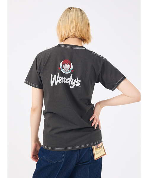 FRUIT OF THE LOOM(フルーツオブザルーム)の「【FRUIT OF THE LOOM/フルーツ オブ ザ ルーム】WENDYSガーメントダイTシャツ/ユニセックス/プリント 81215100【WEB限定】(Tシャツ/カットソー・メンズ・レッド/ブルー/スミクロ・S/M/L/XL)」の2枚目の写真