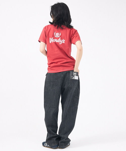 FRUIT OF THE LOOM(フルーツオブザルーム)の「【FRUIT OF THE LOOM/フルーツ オブ ザ ルーム】WENDYSガーメントダイTシャツ/ユニセックス/プリント 81215100【WEB限定】(Tシャツ/カットソー・メンズ・レッド/ブルー/スミクロ・S/M/L/XL)」の4枚目の写真