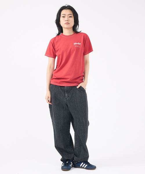 FRUIT OF THE LOOM(フルーツオブザルーム)の「【FRUIT OF THE LOOM/フルーツ オブ ザ ルーム】WENDYSガーメントダイTシャツ/ユニセックス/プリント 81215100【WEB限定】(Tシャツ/カットソー・メンズ・レッド/ブルー/スミクロ・S/M/L/XL)」の5枚目の写真