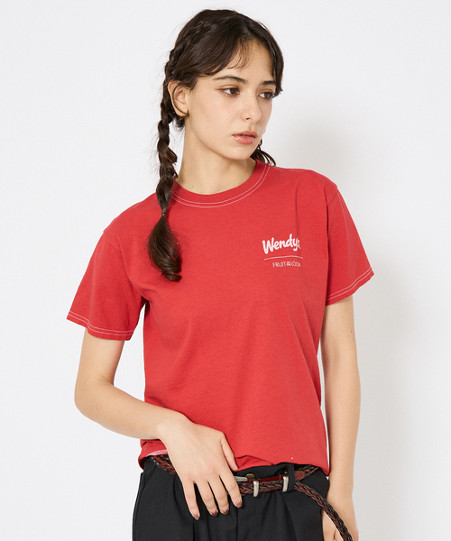 FRUIT OF THE LOOM(フルーツオブザルーム)の「【FRUIT OF THE LOOM/フルーツ オブ ザ ルーム】WENDYSガーメントダイTシャツ/ユニセックス/プリント 81215100【WEB限定】(Tシャツ/カットソー・メンズ・レッド/ブルー/スミクロ・S/M/L/XL)」の11枚目の写真