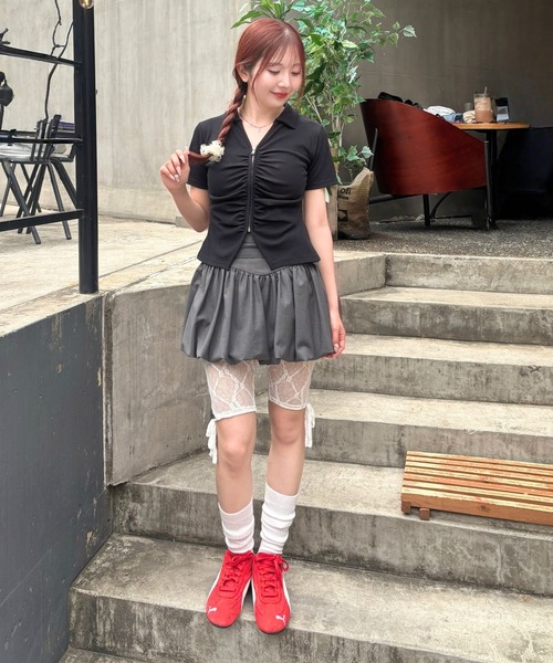 3.3 Field Trip （3.3フィールドトリップ）の「3.3 Field Trip／リブZIPカーディガン（Tシャツ/カットソー・レディース・ライトブルー/アイボリー/ブラック・FREE）」の15枚目の写真