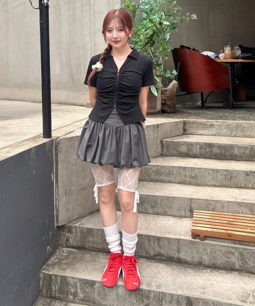 3.3 Field Trip （3.3フィールドトリップ）の「3.3 Field Trip／リブZIPカーディガン（Tシャツ/カットソー・レディース・ライトブルー/アイボリー/ブラック・FREE）」の16枚目の写真